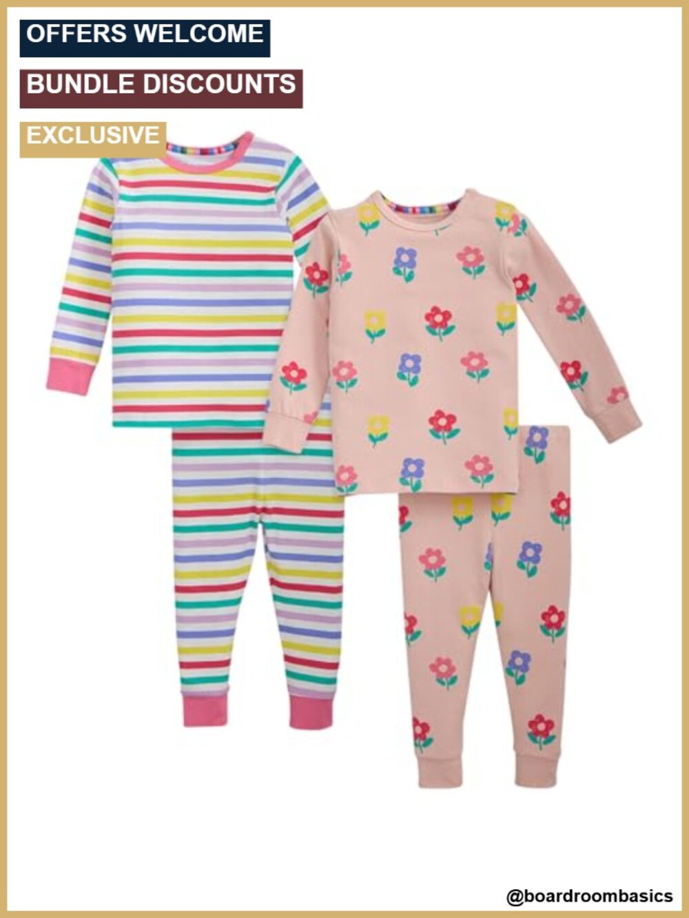 Magnetic Me Cloudstretch 2-Pack Pajama Set | Kids Long Sleeve Snug Fit Pajamas